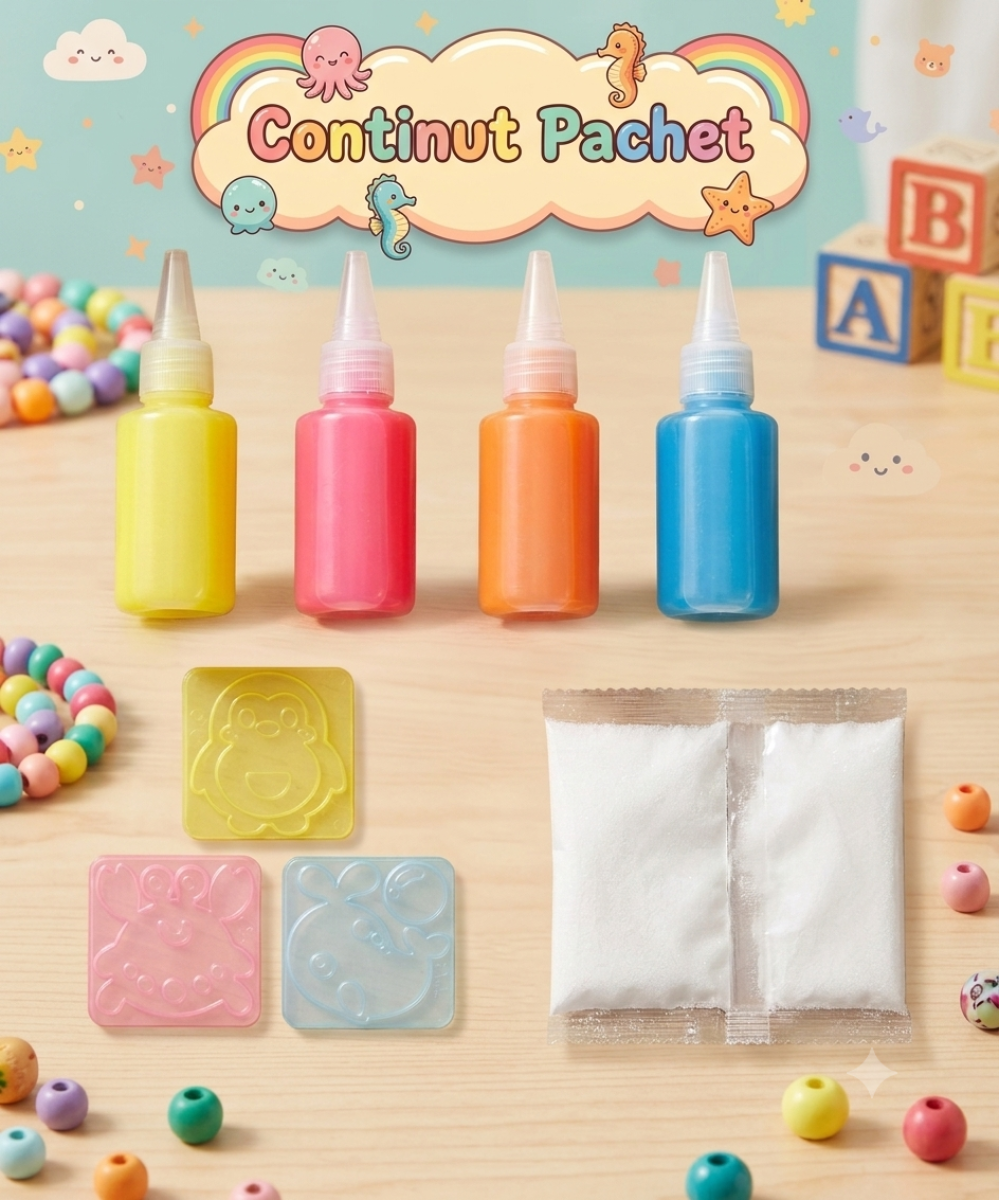 Set Creativ Magic Water – Joc Creativ 3D cu Gel și Forme de Apă pentru Copii
