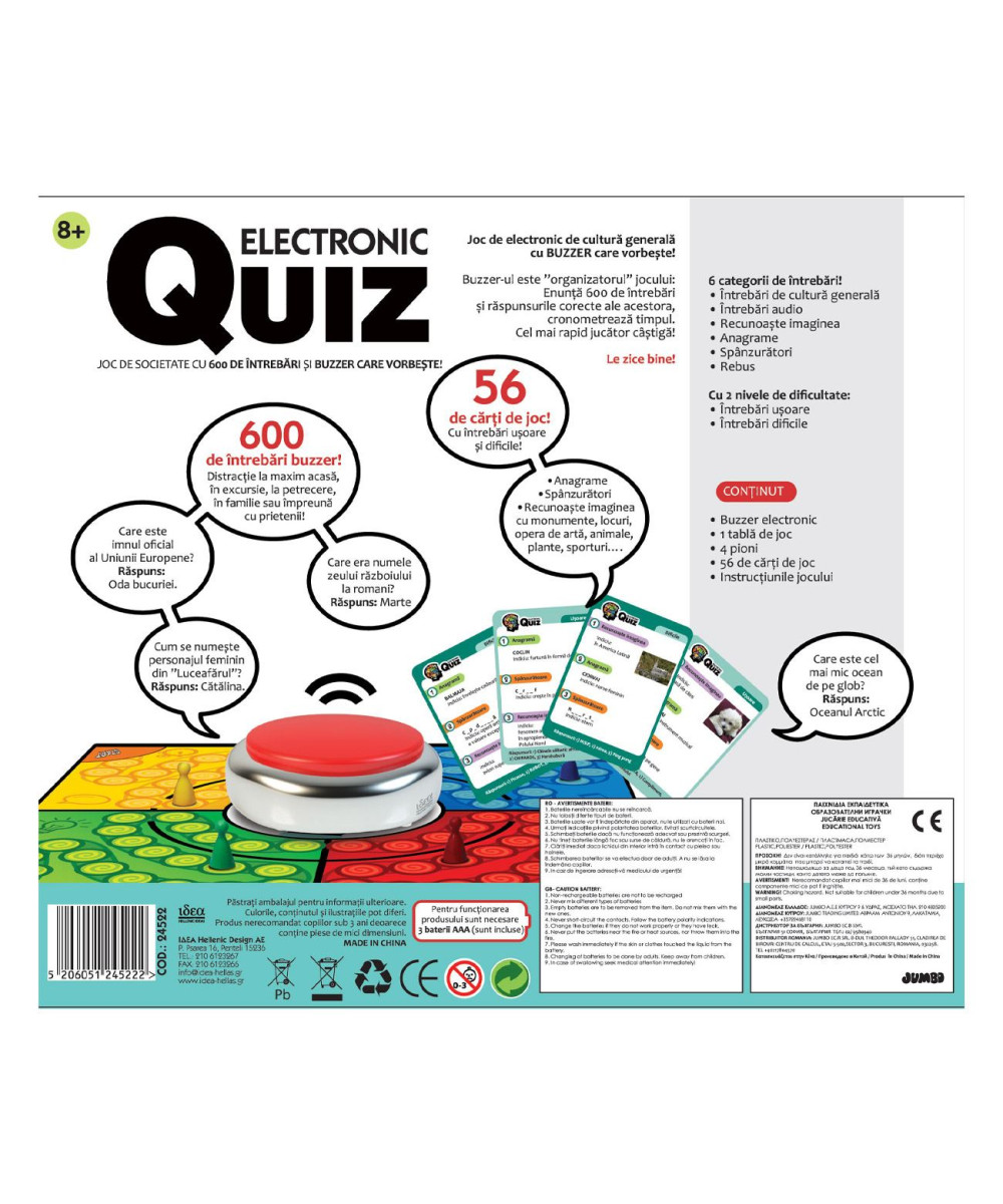 Joc De Societate Quiz Electronic Cu Buzzer