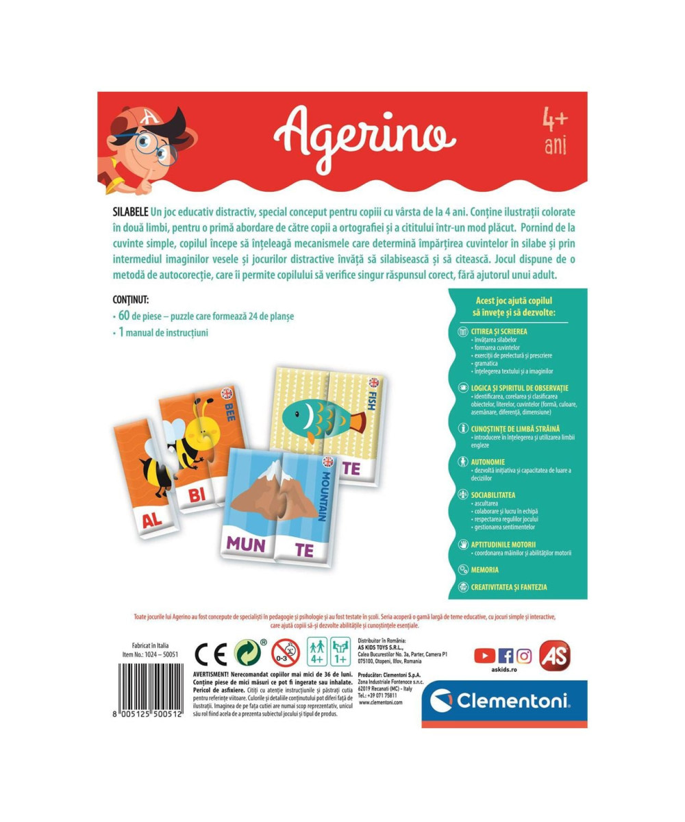 Joc Educativ Agerino - Silabele | Împărțirea în Silabe și Primele Cuvinte