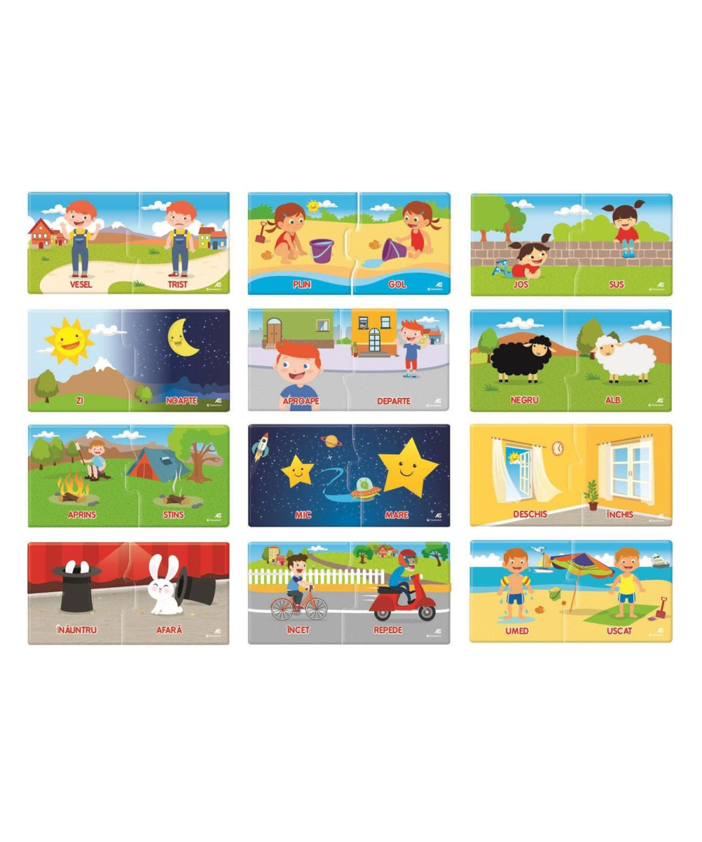 Joc Educativ Agerino - Jocul Opozițiilor | Puzzle Interactiv pentru Concepte Opuse
