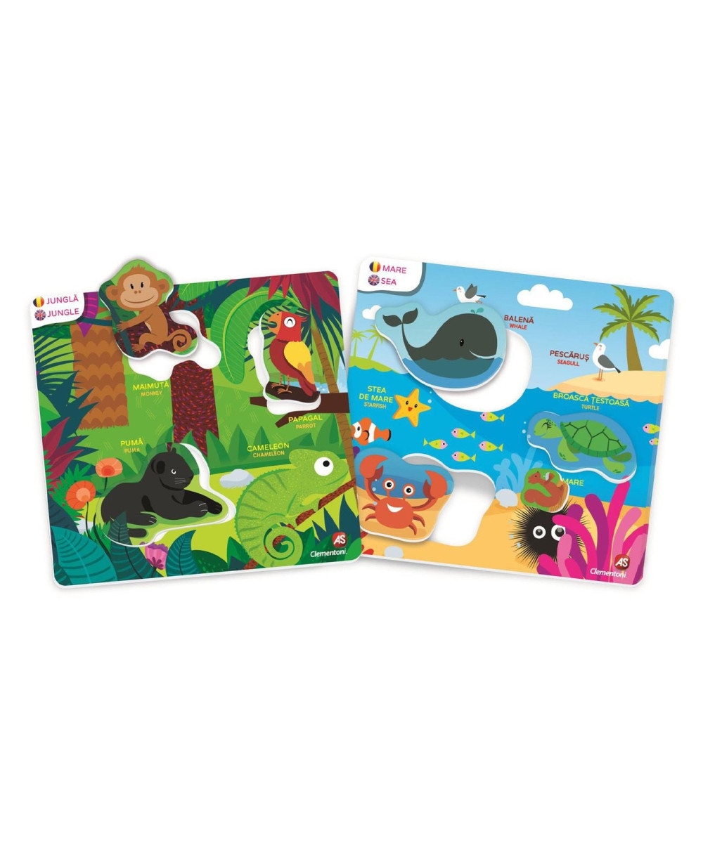 Joc educativ Habitatul Animalutelor – Învață animalele și mediul lor în 2 limbi