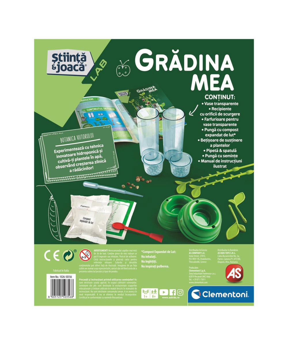 Stiinta & Joaca Gradina Mea - Cultiva Plante Fara Sol - Clementoni