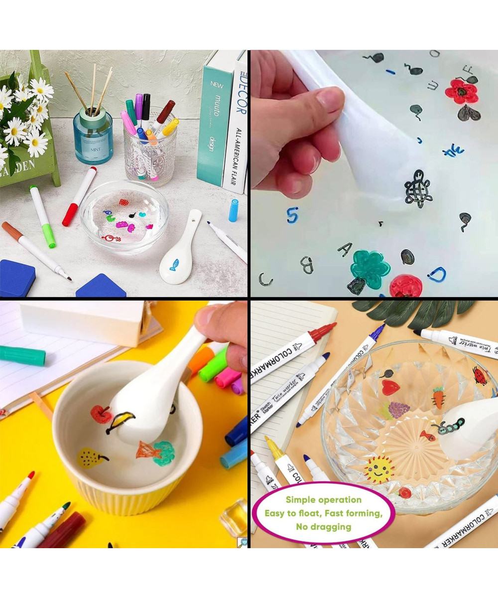 Carioci Magice Water Marker (Set 7 Culori) – Desenele Care Plutesc pe Apă!
