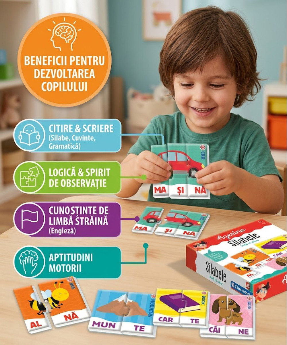 Joc Educativ Agerino - Silabele | Împărțirea în Silabe și Primele Cuvinte