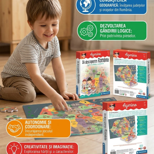 Joc Educativ Puzzle - Să descoperim Romania