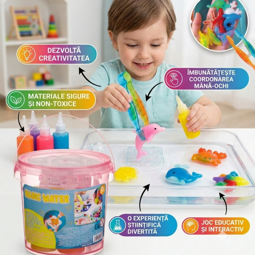 Set Creativ Magic Water – Joc Creativ 3D cu Gel și Forme de Apă pentru Copii