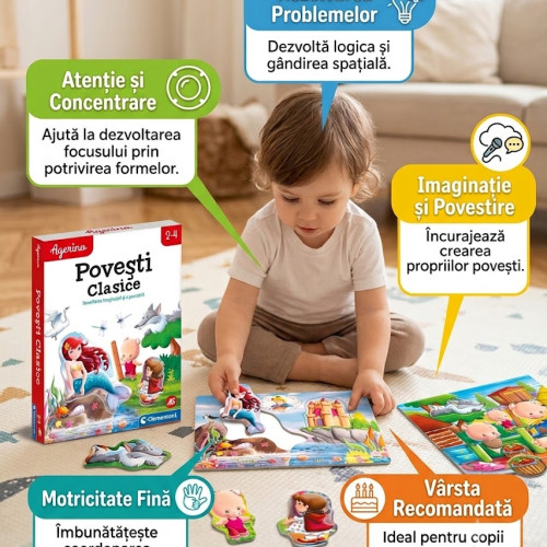 Descopera Magia Poveștilor: Joc Educativ cu Cartonase Rezistente pentru Micuti